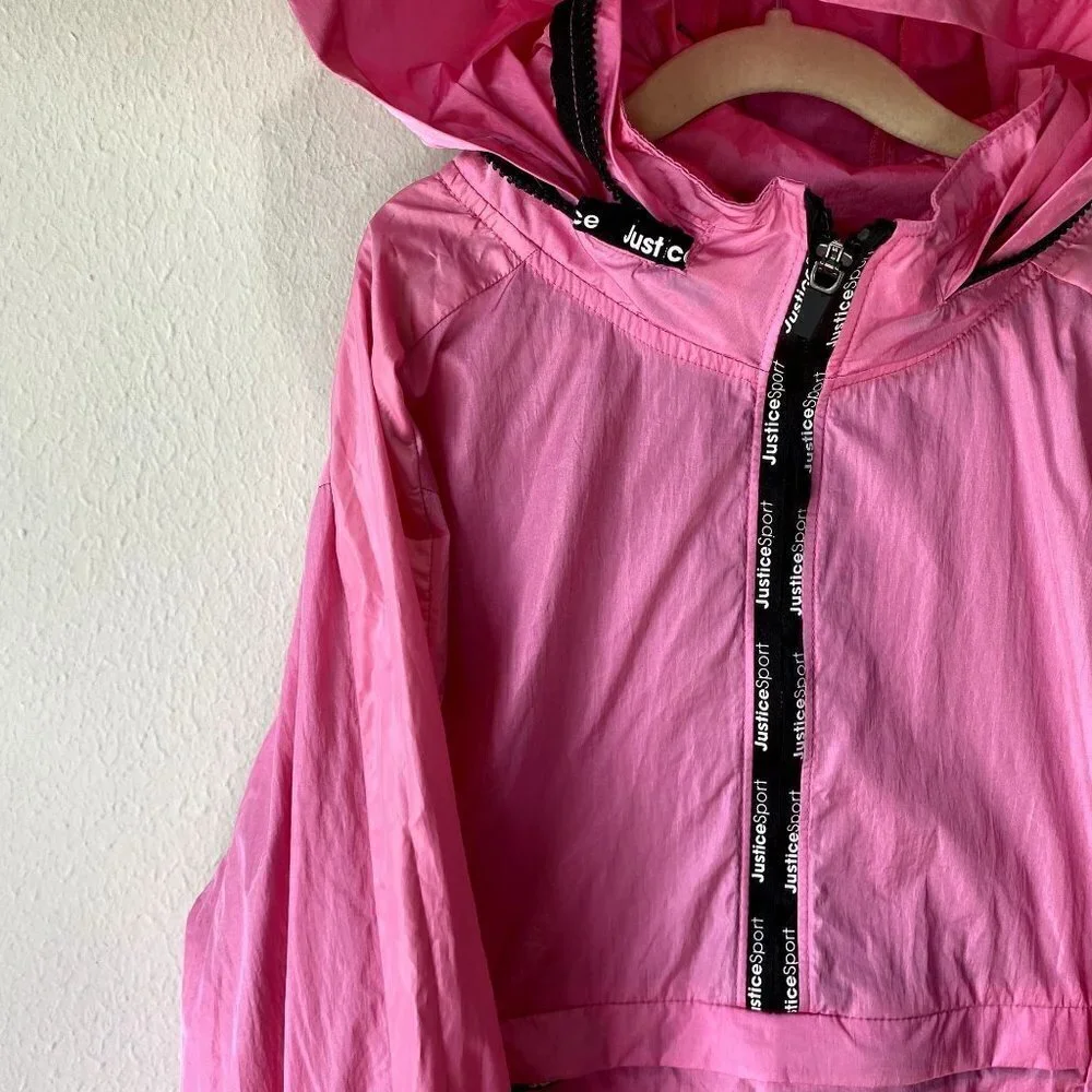 Justice Windbreaker Jacket Pink 14